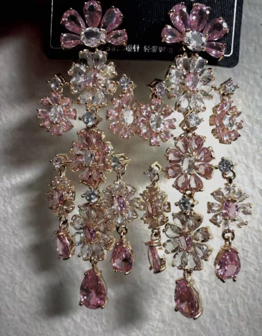 Blossom Waterfall Earrings(handmade)